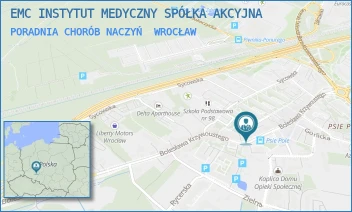 PORADNIA CHORÓB NACZYŃ - EMC INSTYTUT MEDYCZNY SPÓŁKA AKCYJNA SZPITAL ŚWIĘTEGO ROCHA W OZIMKU - UL. BOLESŁAWA KRZYWOUSTEGO 290, WROCŁAW