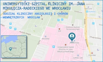 ODDZIAŁ KLINICZNY ANGIOLOGII I CHORÓB WEWNĘTRZNYCH - UNIWERSYTECKI SZPITAL KLINICZNY IM. JANA MIKULICZA-RADECKIEGO WE WROCŁAWIU - UL. BOROWSKA 213,  WROCŁAW