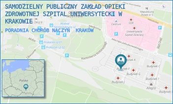 PORADNIA CHORÓB NACZYŃ - SAMODZIELNY PUBLICZNY ZAKŁAD OPIEKI ZDROWOTNEJ SZPITAL UNIWERSYTECKI W KRAKOWIE - UL. MACIEJA JAKUBOWSKIEGO 2,  KRAKÓW
