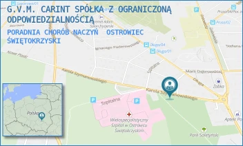 PORADNIA CHORÓB NACZYŃ - G.V.M. CARINT SPÓŁKA Z OGRANICZONĄ ODPOWIEDZIALNOŚCIĄ - SZYMANOWSKIEGO 13,  OSTROWIEC ŚWIĘTOKRZYSKI