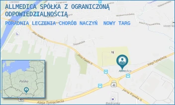 PORADNIA LECZENIA CHORÓB NACZYŃ - ALLMEDICA SPÓŁKA Z OGRANICZONĄ ODPOWIEDZIALNOŚCIĄ - AL. TYSIĄCLECIA 111,  NOWY TARG