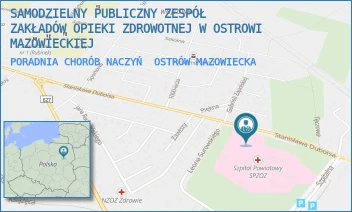 PORADNIA CHORÓB NACZYŃ - SAMODZIELNY PUBLICZNY ZESPÓŁ ZAKŁADÓW OPIEKI ZDROWOTNEJ W OSTROWI MAZOWIECKIEJ - DUBOIS 68, OSTRÓW MAZOWIECKA