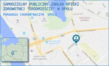 PORADNIA CHORÓB NACZYŃ - SAMODZIELNY PUBLICZNY ZAKŁAD OPIEKI ZDROWOTNEJ "ŚRÓDMIEŚCIE" W OPOLU - WARYŃSKIEGO  30,  OPOLE