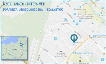 PORADNIA ANGIOLOGICZNA - NZOZ ANGIO-INTER-MED - RADZYMIŃSKA 16/108,  BIAŁYSTOK