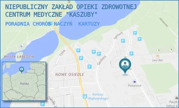 PORADNIA CHORÓB NACZYŃ - NIEPUBLICZNY ZAKŁAD OPIEKI ZDROWOTNEJ CENTRUM MEDYCZNE "KASZUBY" - UL. MŚCIWOJA II 9,  KARTUZY