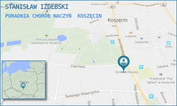 PORADNIA CHORÓB NACZYŃ - STANISŁAW IZDEBSKI - UL. SOBIESKIEGO 8,  KOSZĘCIN