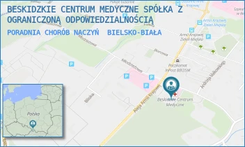 PORADNIA CHORÓB NACZYŃ - BESKIDZKIE CENTRUM MEDYCZNE SPÓŁKA Z OGRANICZONĄ ODPOWIEDZIALNOŚCIĄ - UL. MŁODZIEŻOWA 21,  BIELSKO-BIAŁA