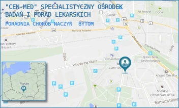PORADNIA CHORÓB NACZYŃ - "CEN-MED" SPECJALISTYCZNY OŚRODEK BADAŃ I PORAD LEKARSKICH - UL. CHORZOWSKA 12/D,  BYTOM
