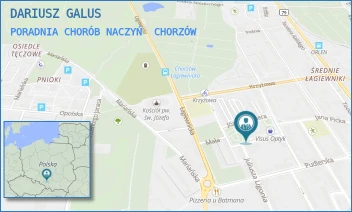 PORADNIA CHORÓB NACZYŃ - DARIUSZ GALUS - UL. ŚW.PAWŁA 11A,  CHORZÓW