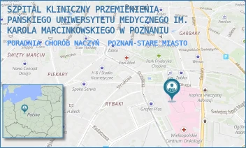 PORADNIA CHORÓB NACZYŃ - SZPITAL KLINICZNY PRZEMIENIENIA PAŃSKIEGO UNIWERSYTETU MEDYCZNEGO IM. KAROLA MARCINKOWSKIEGO W POZNANIU - DŁUGA 1/2,  POZNAŃ-STARE MIASTO