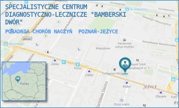 PORADNIA CHORÓB NACZYŃ - SPECJALISTYCZNE CENTRUM DIAGNOSTYCZNO-LECZNICZE "BAMBERSKI DWÓR" - JANA HENRYKA DĄBROWSKIEGO 77A,  POZNAŃ-JEŻYCE