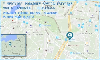 PORADNIA CHORÓB NACZYŃ, CHARTOWO - " MEDICOR" PORADNIE SPECJALISTYCZNE MARIA JAMROZEK - JEDLIŃSKA - CHARTOWO 27/U 11,  POZNAŃ-NOWE MIASTO