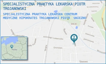 SPECJALISTYCZNA PRAKTYKA LEKARSKA CENTRUM MEDYCZNE HIPOKRATES TROJANOWSKI PIOTR - SPECJALISTYCZNA PRAKTYKA LEKARSKA PIOTR  TROJANOWSKI - JABŁONIOWA 23,  GNIEZNO